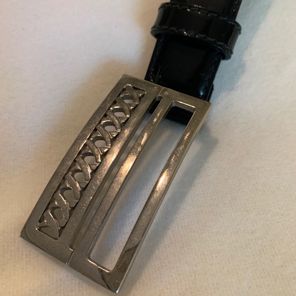 Vintage Paloma Picasso Black Patent Leather Belt main image 7